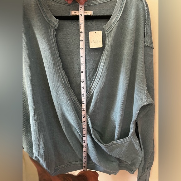 Free People Anyway Tee Deep Teal - Picture 9 of 9